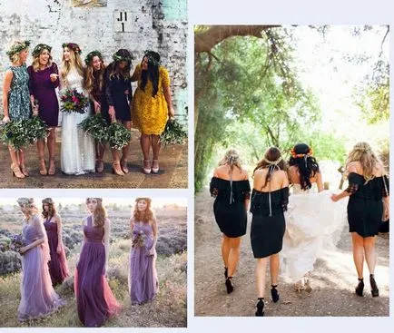 Bridesmaids в Boho стил