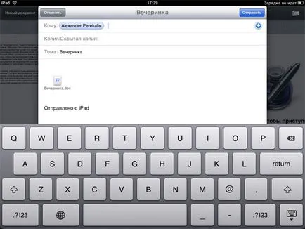 Lucrul cu aplicații de birou pe iPad de mere
