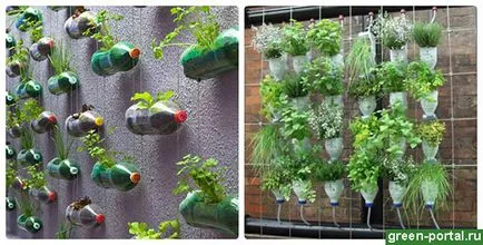 Esőztető öntözés műanyag palackok - kerttervezés saját kezét