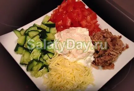 Saláta Kaleidoszkóp - mindig egy ünnep az asztalra recept fotókkal és videó