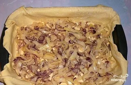 Réteg torta csirkével és burgonyával - lépésről lépésre recept fotók