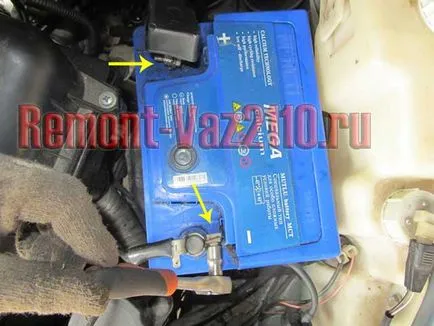 Изваждане и поставяне на батерията, ремонт на ВАЗ 2110