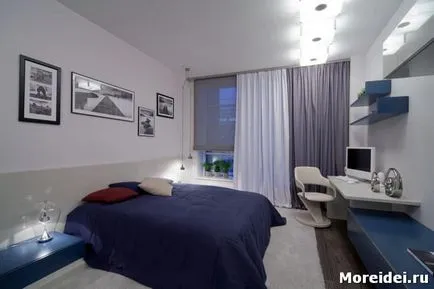 Dormitor apartament cu două camere în dezvoltarea de design interior