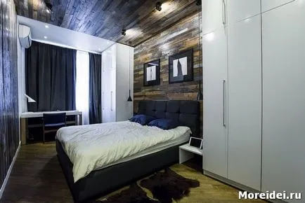 Dormitor apartament cu două camere în dezvoltarea de design interior