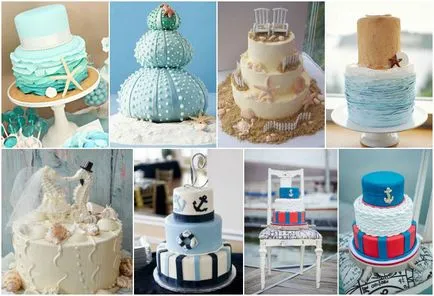 Сватбена торта в морски стил - дизайнерски идеи със снимки