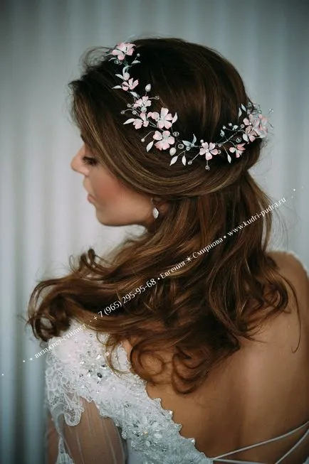 Esküvői frizurák sminkes, stylist Eugene smirnovavizazhist stylist Evgeniya Smirnova