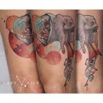 Татуировка Elephant стойности 7, 68, снимки и скици на най-добрите