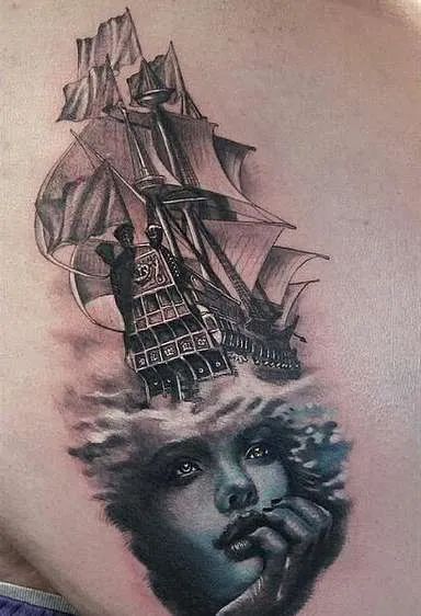 Tetoválás hajó értéke, 42 fényképek, vázlatok