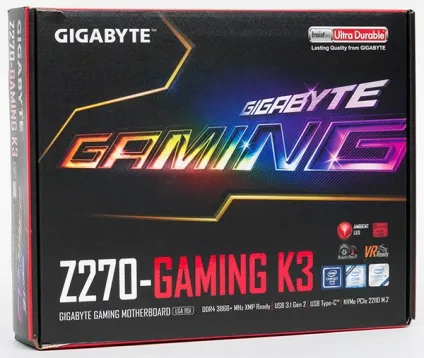 Огляд материнської плати gigabyte ga-z270x-gaming k3 на чіпсеті intel z270 c можливістю підйому (intel z270) Огляд материнської плати gigabyte ga-z270x-gaming k3 на чіпсеті intel z270 c можливістю підйому