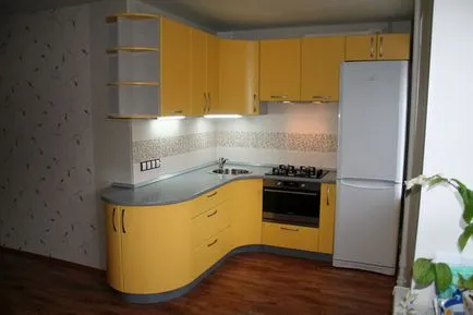 Corner konyha mosogató a sarokban a fényképet a belső