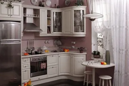 Corner konyha mosogató a sarokban a fényképet a belső