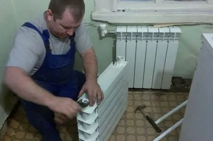 Szerelése alumínium radiátorok, hogyan kell telepíteni a saját kezét, videók és fotók
