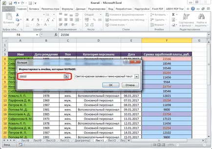 Formatarea condițională în Excel