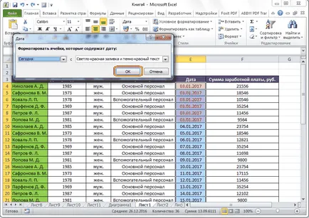 Formatarea condițională în Excel