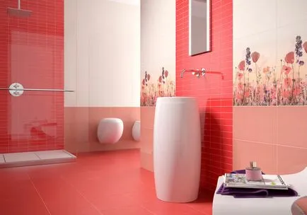 Opțiunile de stabilire gresie în baie, imagine idei de design interior