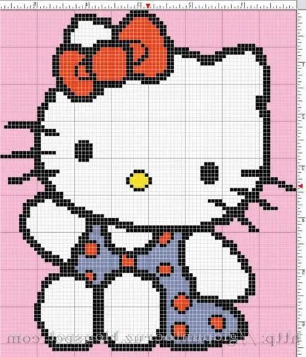 Hello Kitty с ръцете си схема и описание