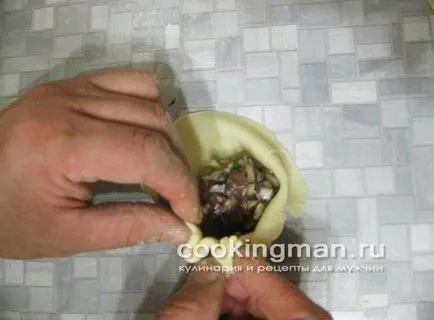 Khinkali (tocată de miel și vită) - gătit pentru bărbați