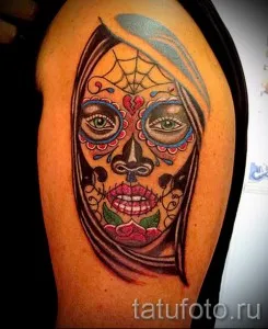 Jelentés Santa Muerte tetoválás történelem, tények, fotók