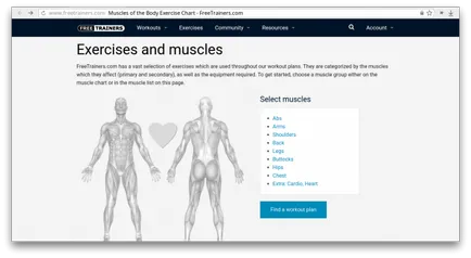 4. oldal, amelynek segítségével felpumpálni bicepsz, mellkas, has és egyéb testrészeit