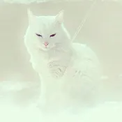 pisică albă - catstock