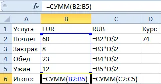 Automatikus átalakítás képletek és kézzel excel