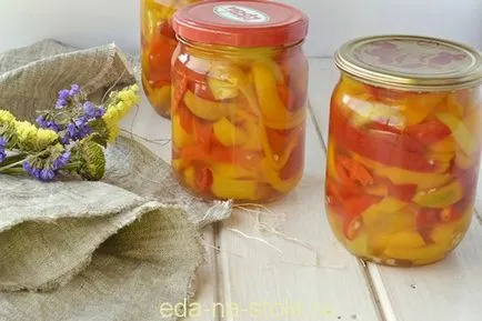 Paprika és fokhagyma olajban télen a legjobb recept, étel az asztalra