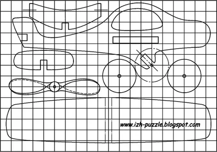 Desen placaj avion - avioane - produse din placaj, tăierea Jigsaw