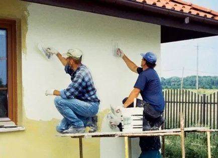 fatada tencuiala decorativa a casei, cu mâinile foto, tutoriale video lor