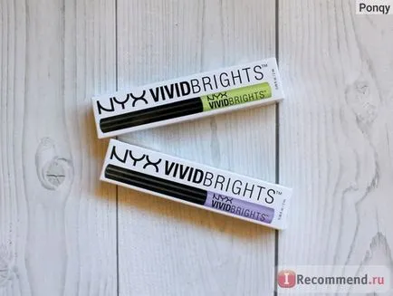 Кольорова рідка підводка для очей nyx professional makeup vivid brights eyeliner - «це гуаш або