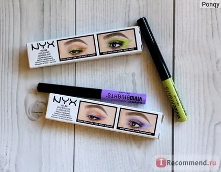 Кольорова рідка підводка для очей nyx professional makeup vivid brights eyeliner - «це гуаш або