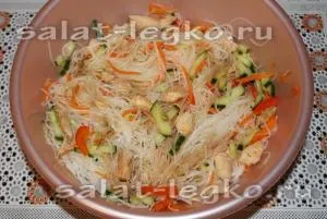 Фунчоза з куркою і овочами рецепт з фото