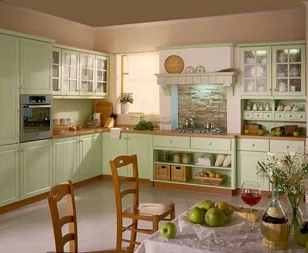 Pisztácia konyha (28 fotó) színeket, kötény, homlokzatok és háttérképek a belső