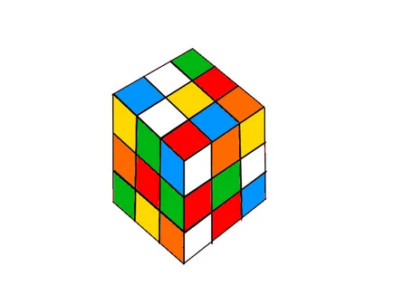 Hogyan kell felhívni a Rubik-kocka egy ceruzával szakaszokban