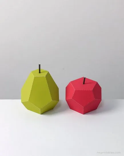 Hogyan készítsünk egy háromdimenziós gyümölcs papír