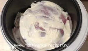 Перлова каша з курячим філе в мультиварці