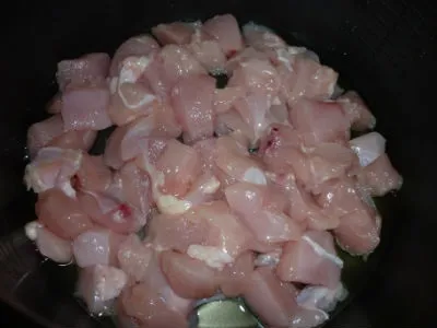 Перлова каша з курячим філе в мультиварці