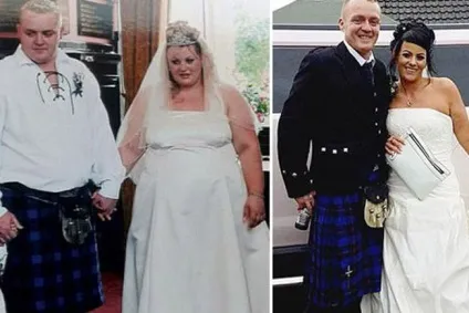 Пара схудла на 90 кг і подружжя вирішило одружитися ще раз (дивитися свої весільні фотографії) Пара схудла на 90 кг і подружжя вирішило одружитися ще раз
