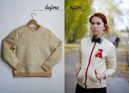 Переробка толстовки в letteman jacket (diy) (мода 2014 року) Переробка толстовки в letteman jacket (diy)