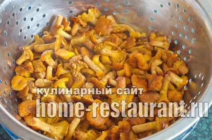 Hogyan megsütjük chanterelles recept lépésről lépésre fotók - home étterem