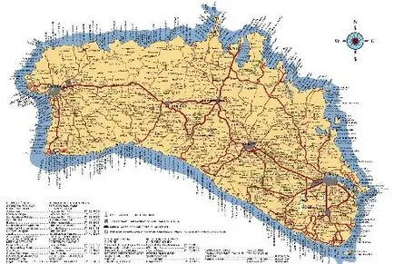 Карта на Балеарските острови - Майорка, Менорка, Ибиса, Палма де Майорка на картата на света и т.н.