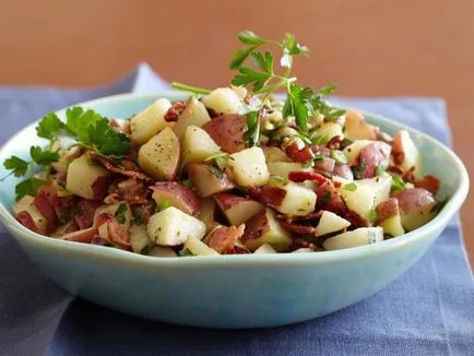 Német burgonyasaláta recept, főzési módszer, összetételét és vélemények