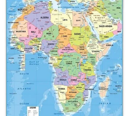 Harta Africii, Africa de pe harta lumii