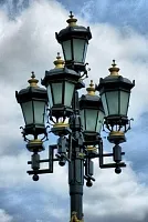 Gyönyörű dekoratív utcai lámpák - példák 60