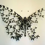 Красиви пеперуди в интериора на стена, тапети, мебели и други неща