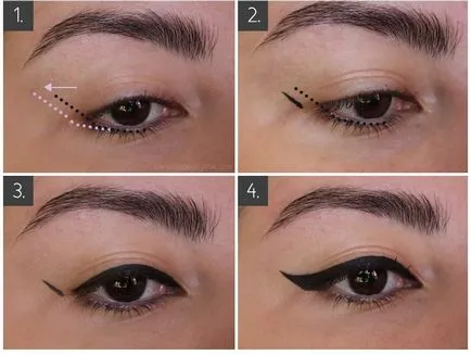 Make-up a közelgő században, és növeli a szem (21) - lépésről lépésre fotó