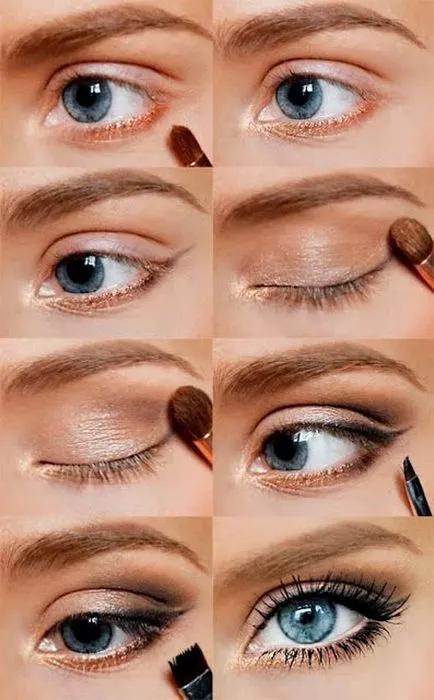 Make-up a közelgő században, és növeli a szem (21) - lépésről lépésre fotó