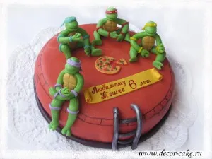 A mester osztály díszítő sütemények Ninja Turtles, díszíteni sütemények
