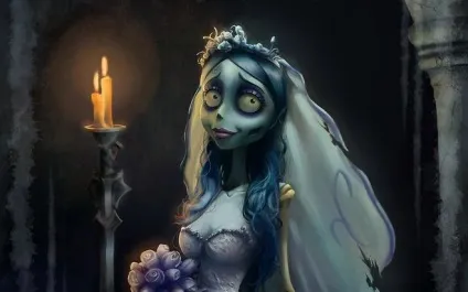 Як намалювати мультик - труп нареченої - (corpse bride) олівцем поетапно