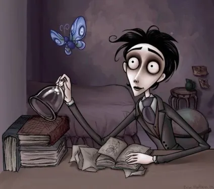 Як намалювати мультик - труп нареченої - (corpse bride) олівцем поетапно