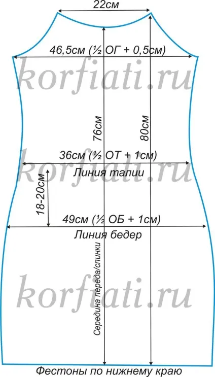 Плаття на бретельках - форма від а